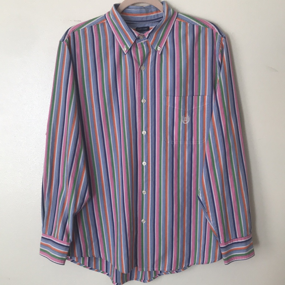 Champs: Long Sleeve Striped Button Up Shirt